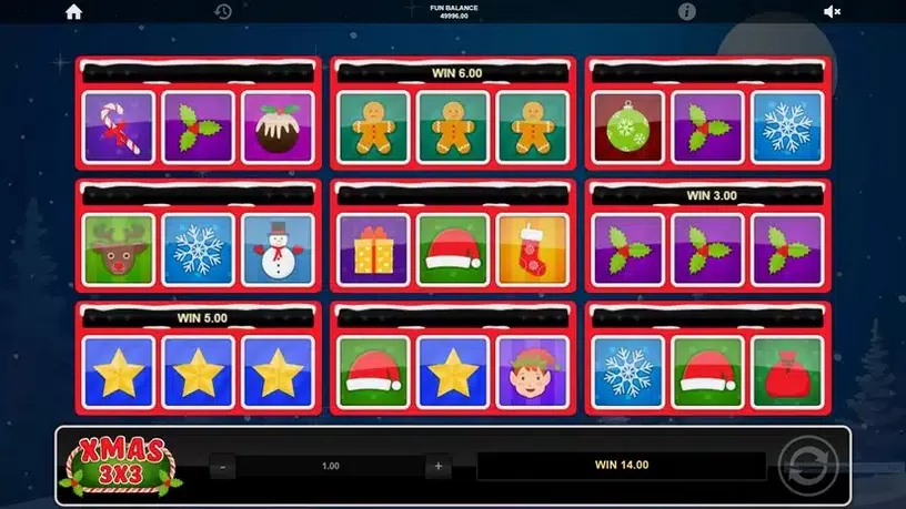 Xmas 3×3 slot screenshot 2
