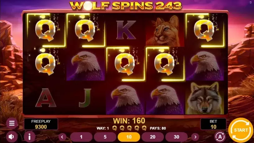 Wolf Spins 243 slot screenshot 4