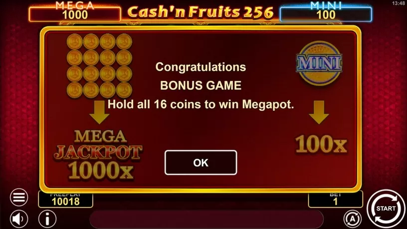 Cash’n Fruits 256 Hold And Win slot screenshot 4