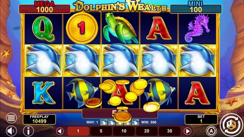 Dolphin’s Wealth Win Spins slot screenshot 2