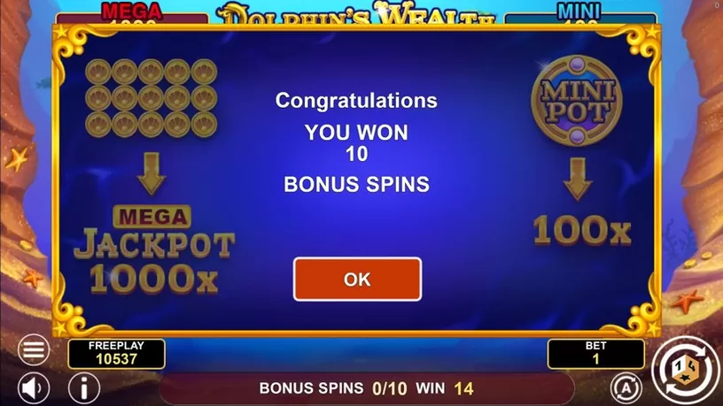 Dolphin’s Wealth Win Spins slot screenshot 3