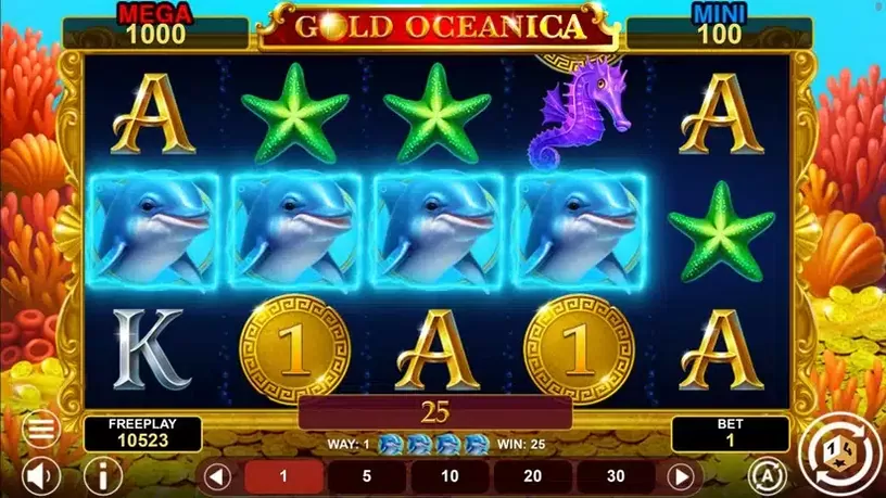 Gold Oceanica Hold And Win slot screenshot 3
