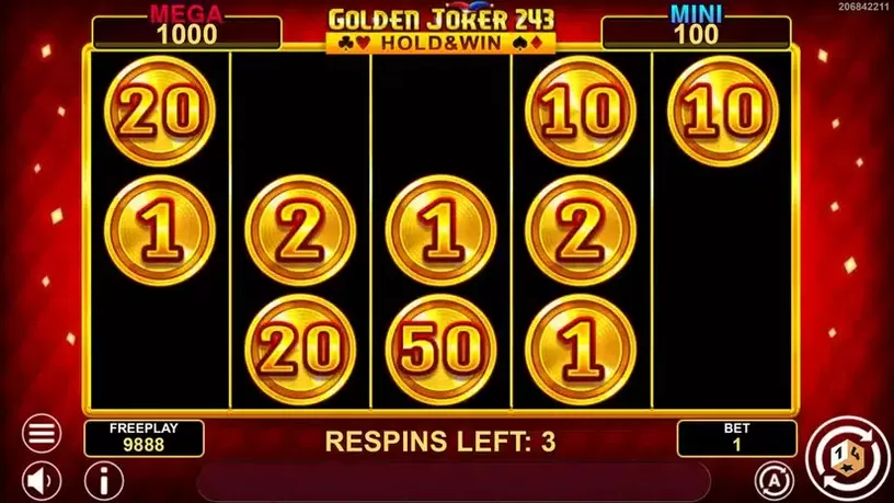 Golden Joker 243 Hold And Win slot screenshot 5
