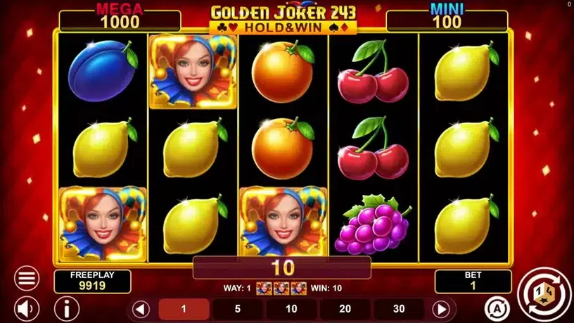 Golden Joker 243 Hold And Win slot screenshot 1
