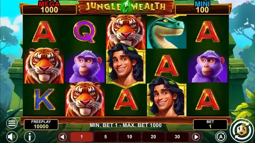 Jungle Wealth Hold And Win slot screenshot 1