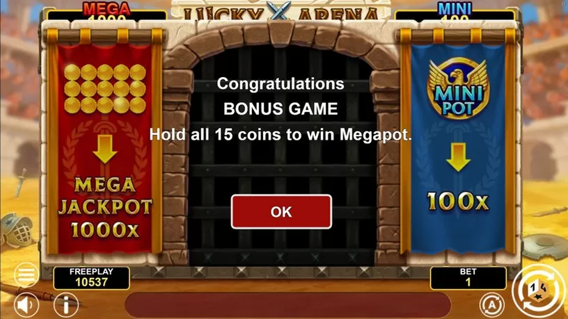 Lucky Arena Hold And Win slot screenshot 4