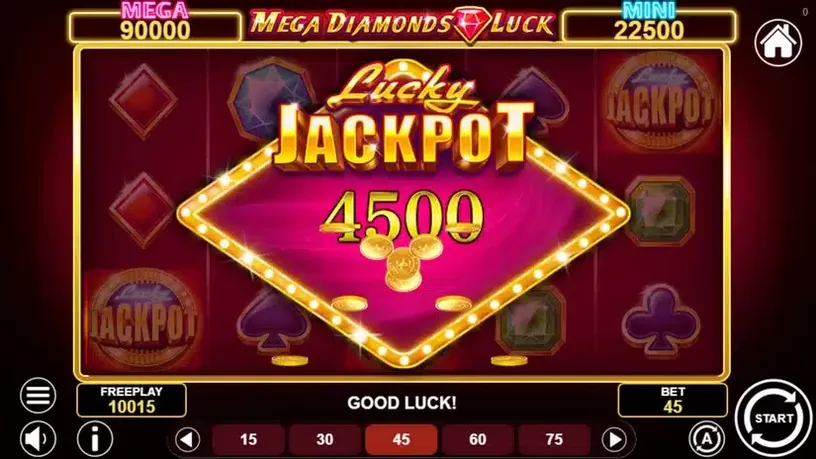 Mega Diamonds Luck slot screenshot 4