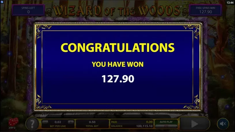 Wizard of the Woods slot screenshot 5