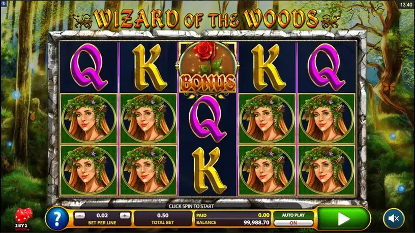 Wizard of the Woods slot screenshot 1