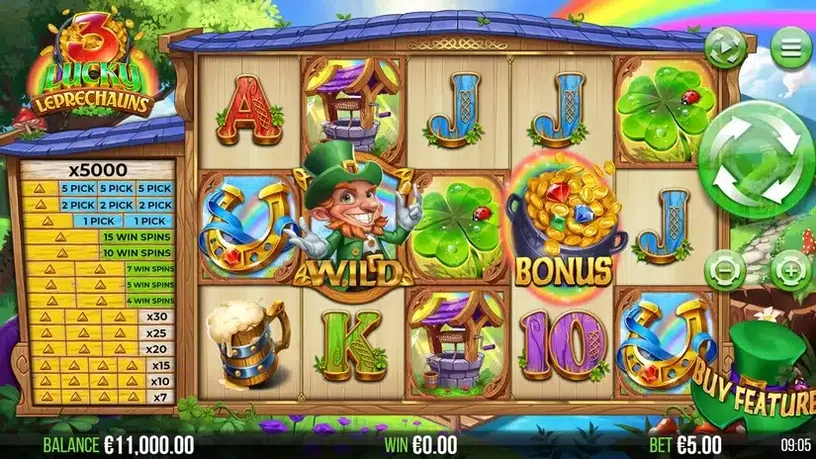 3 Lucky Leprechauns slot screenshot 1