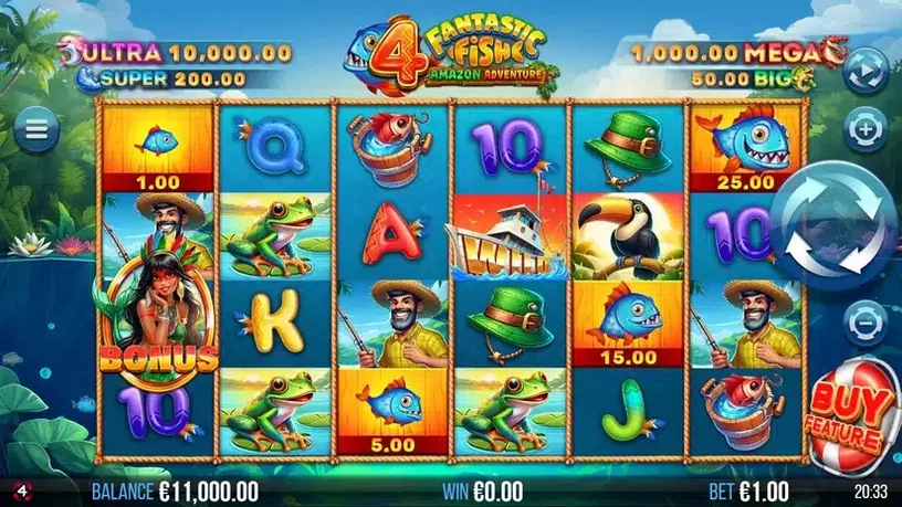 4 Fantastic Fish Amazon Adventure slot screenshot 1