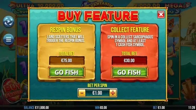 4 Fantastic Fish In Egypt slot screenshot 2