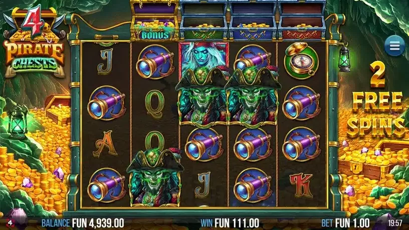 4 Pirate Chests slot screenshot 3