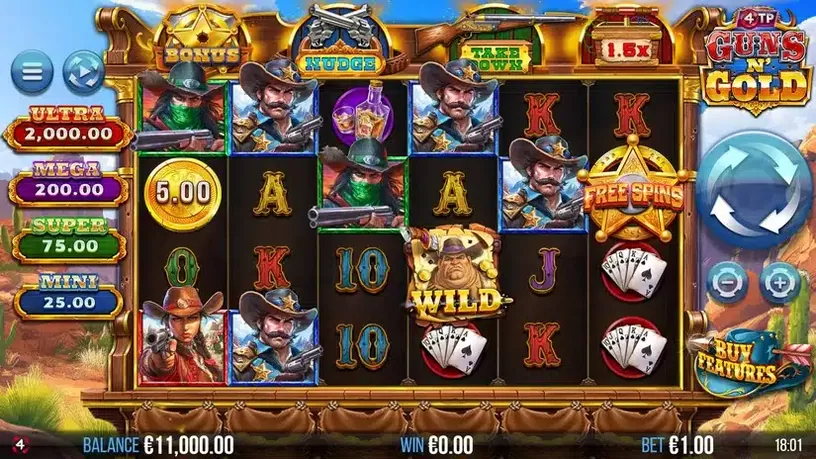 4TP Guns N’ Gold slot screenshot 1