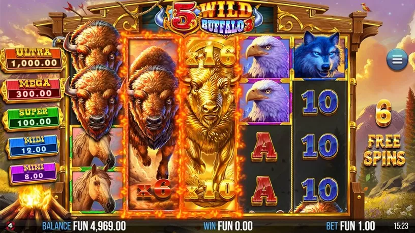 5 Wild Buffalo 3 slot screenshot 5