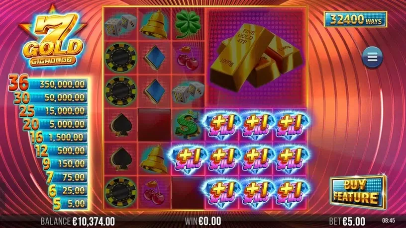 7 Gold Gigablox slot screenshot 3