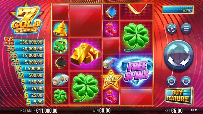 7 Gold Gigablox slot screenshot 1