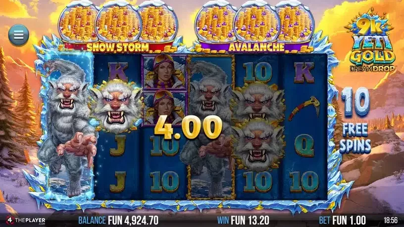 9K Yeti Gold Dream Drop slot screenshot 5