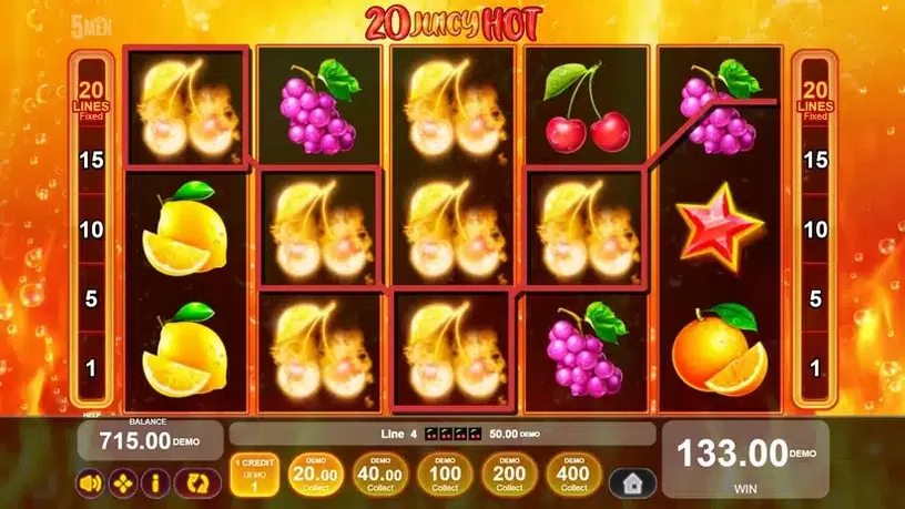 20 Juicy Hot slot screenshot 4