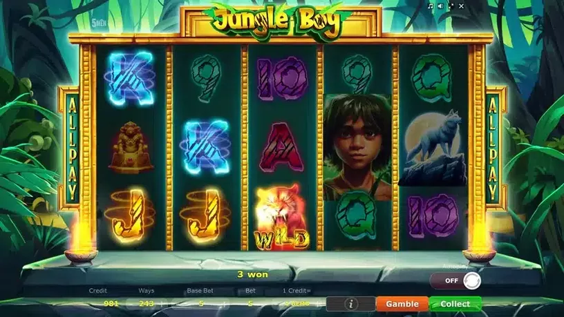 Jungle Boy slot screenshot 2