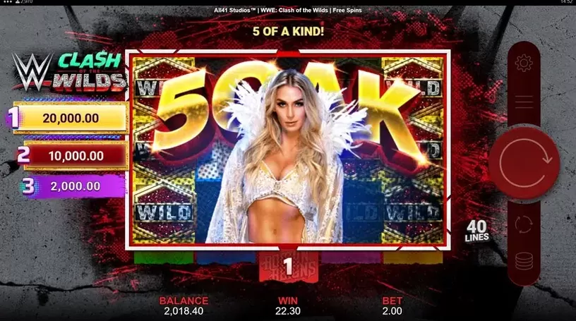 WWE Clash of the Wilds slot screenshot 7