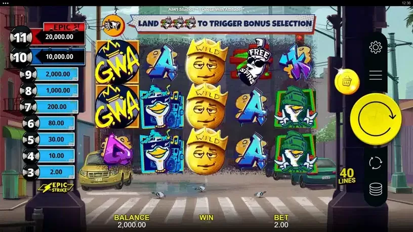 Geese With Attitude slot screenshot 1