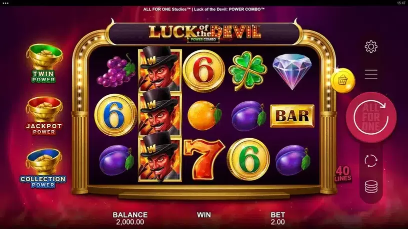 Luck of the Devil POWER COMBO slot screenshot 1