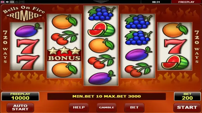 Bells on Fire Rombo slot screenshot 1