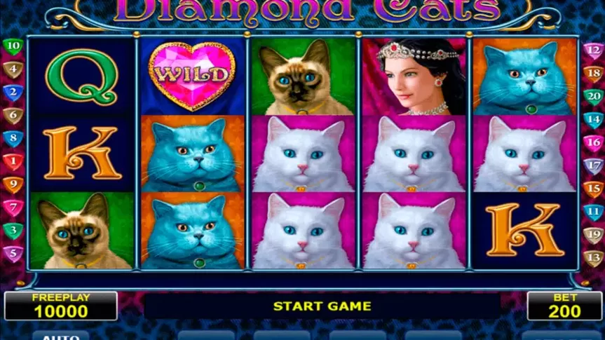 Diamond Cats slot screenshot 1