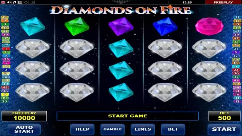 Diamonds on Fire slot screenshot 1