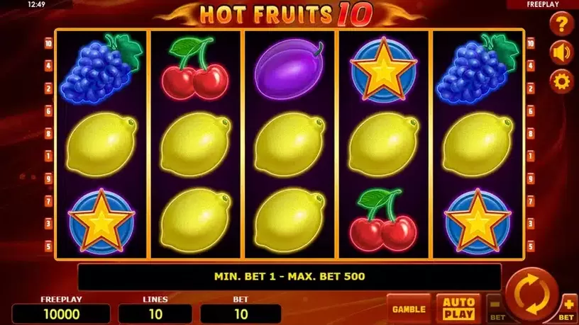 Hot Fruits 10 slot screenshot 1