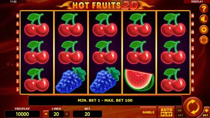 Hot Fruits 20 slot screenshot 1