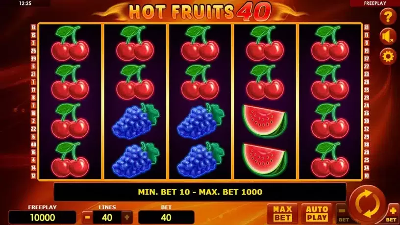 Hot Fruits 40 slot screenshot 1