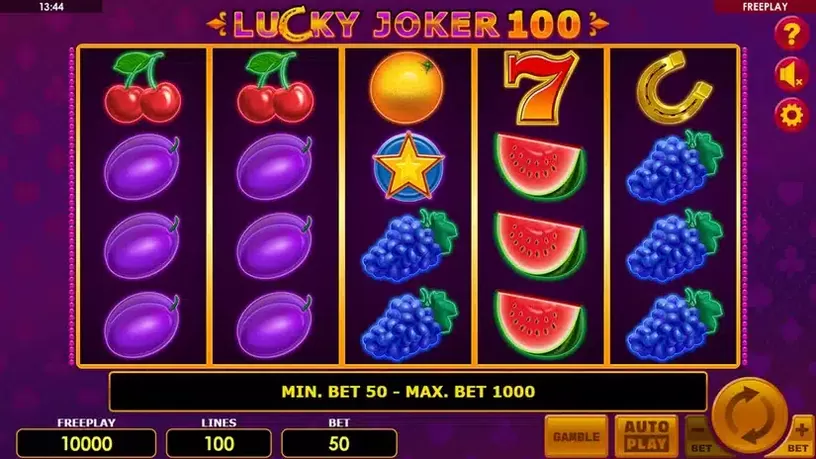 Lucky Joker 100 slot screenshot 1