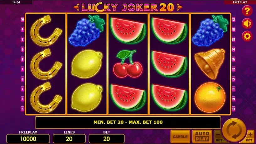 Lucky Joker 20 slot screenshot 1