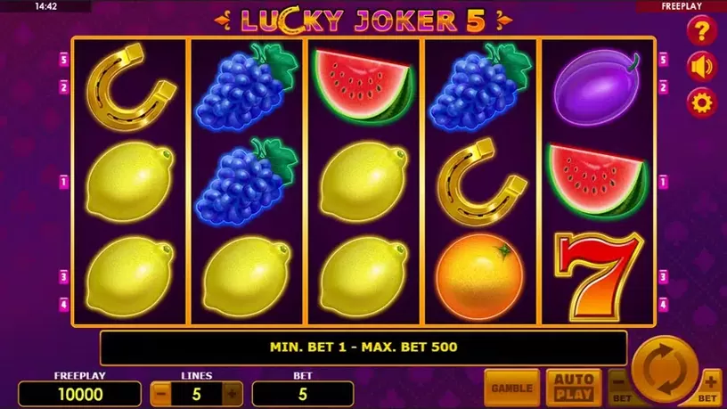 Lucky Joker 5 slot screenshot 1