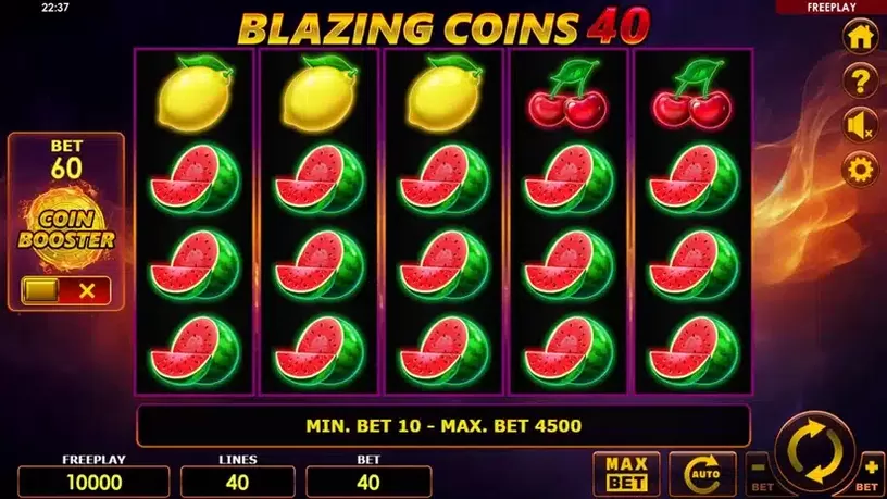 Blazing Coins 40 slot screenshot 1