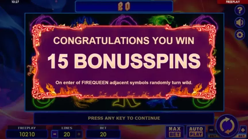 Fire Queen slot screenshot 4
