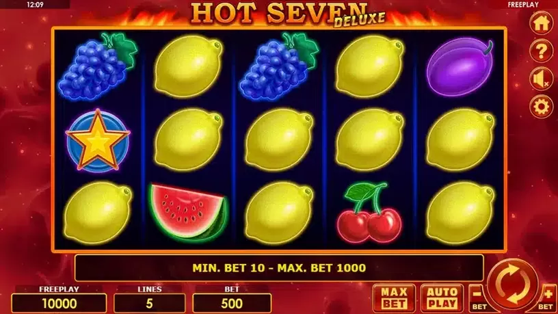 Hot Seven Deluxe slot screenshot 1