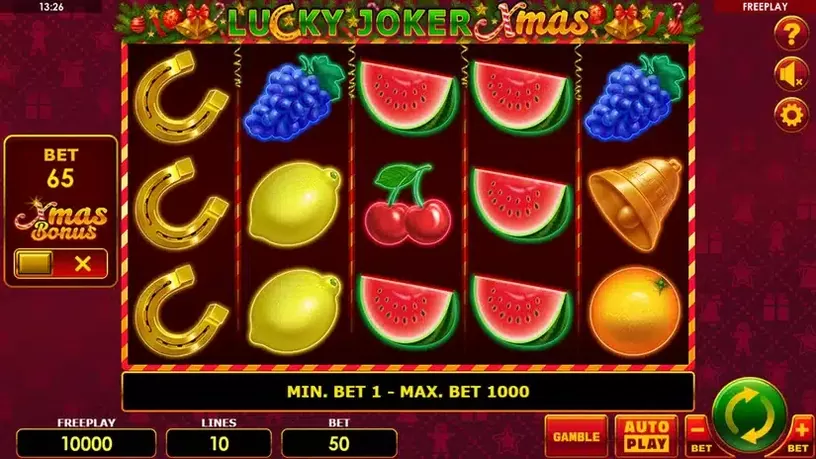 Lucky Joker Xmas slot screenshot 1