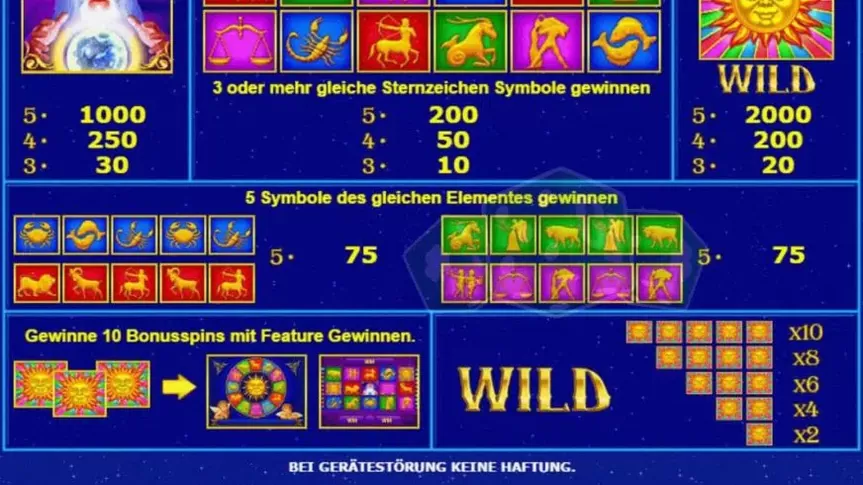Lucky Zodiac slot screenshot 2