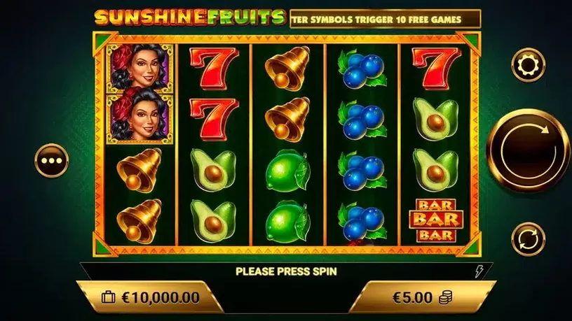 Sunshine Fruits slot screenshot 1