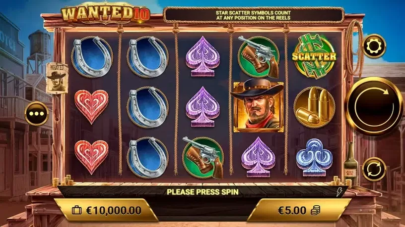 Wanted 10 slot screenshot 4