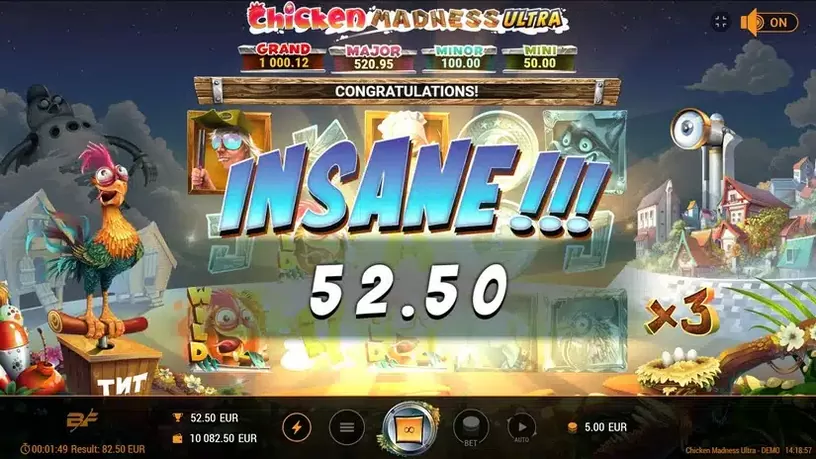 Chicken Madness Ultra slot screenshot 3