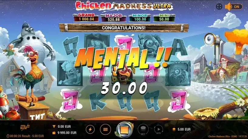 Chicken Madness Ultra slot screenshot 2