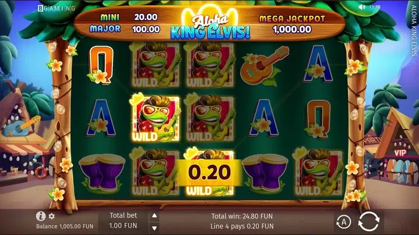 Aloha King Elvis slot screenshot 2