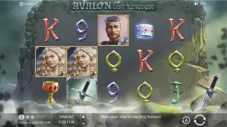 Avalon: The Lost Kingdom slot screenshot 1
