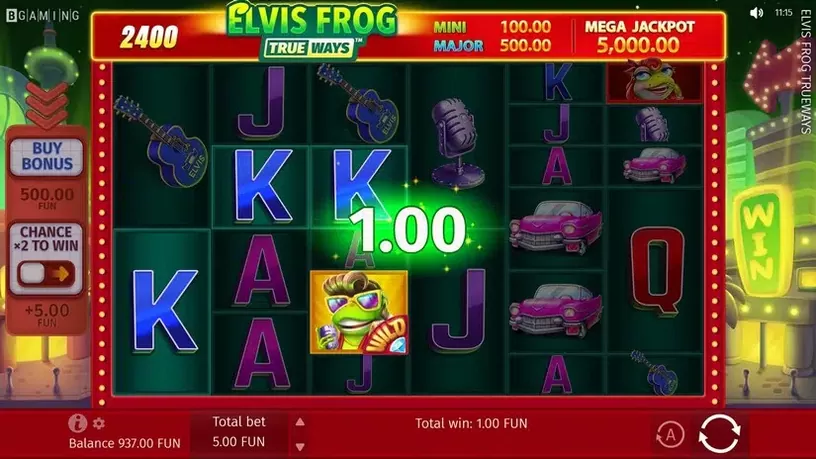 Elvis Frog TRUEWAYS slot screenshot 2