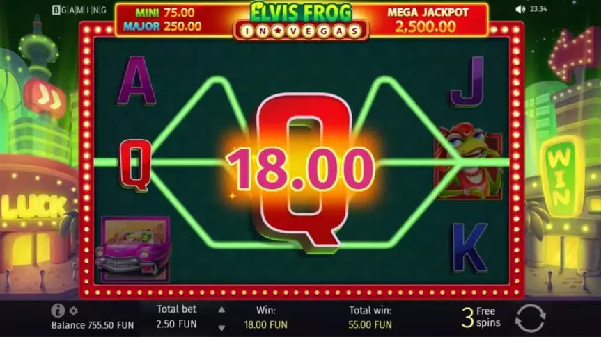 Elvis Frog in Vegas slot screenshot 6