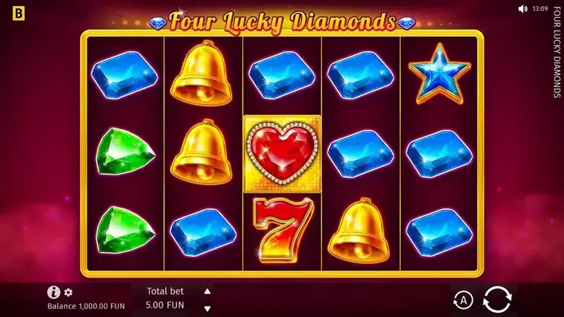 Four Lucky Diamonds slot screenshot 1